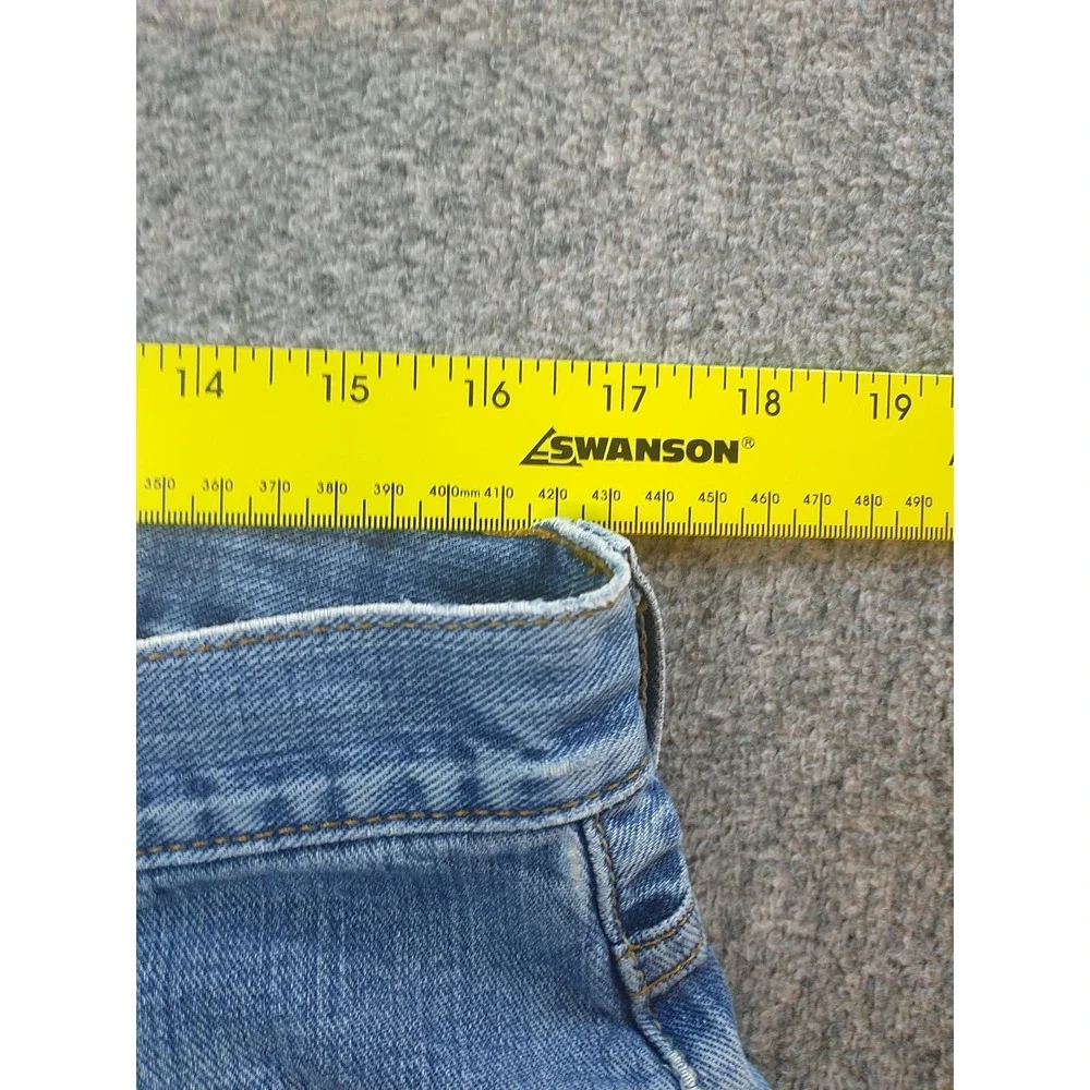 Levis 559 Relaxed Straight Jeans Mens 34x33 Light Wash Distressed Blue Denim